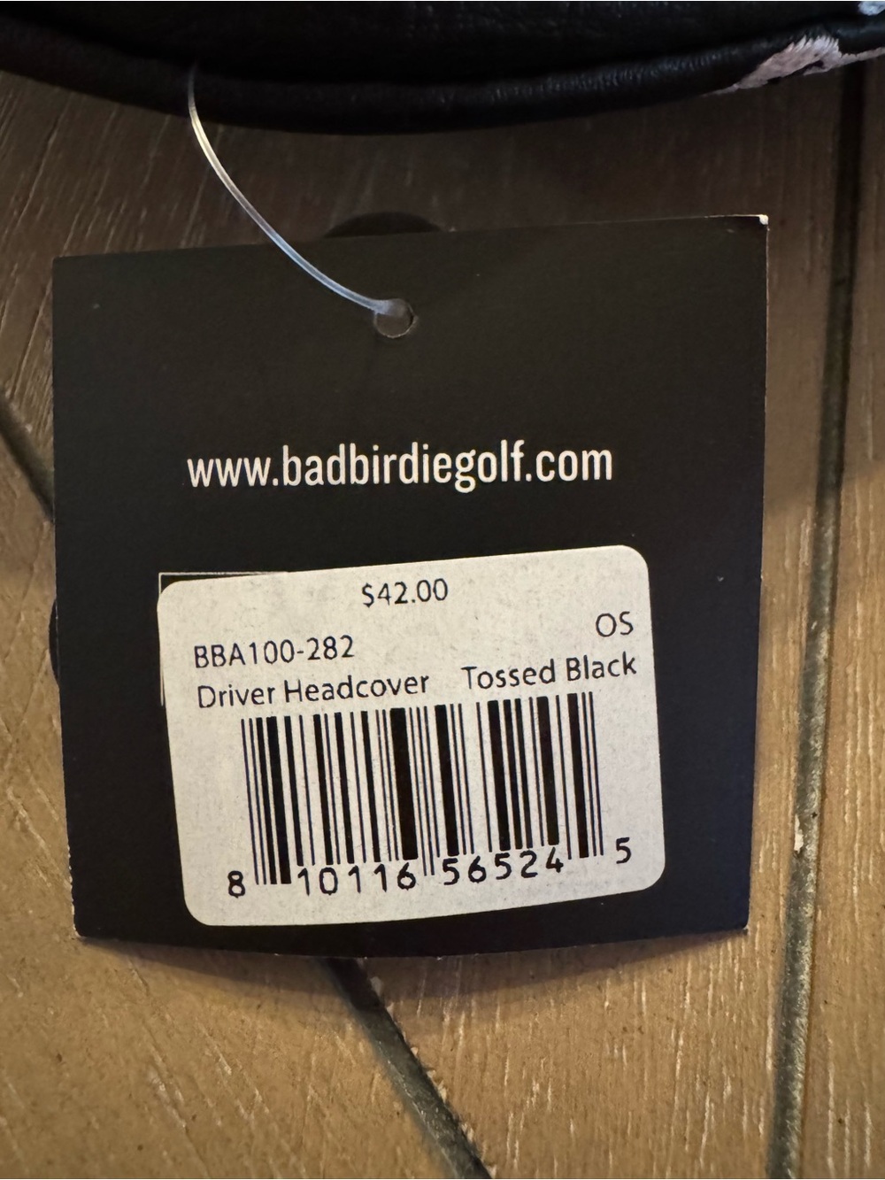 Bad Birdie Black Driver Headcover with White Bird Print - Picture 5 of 5